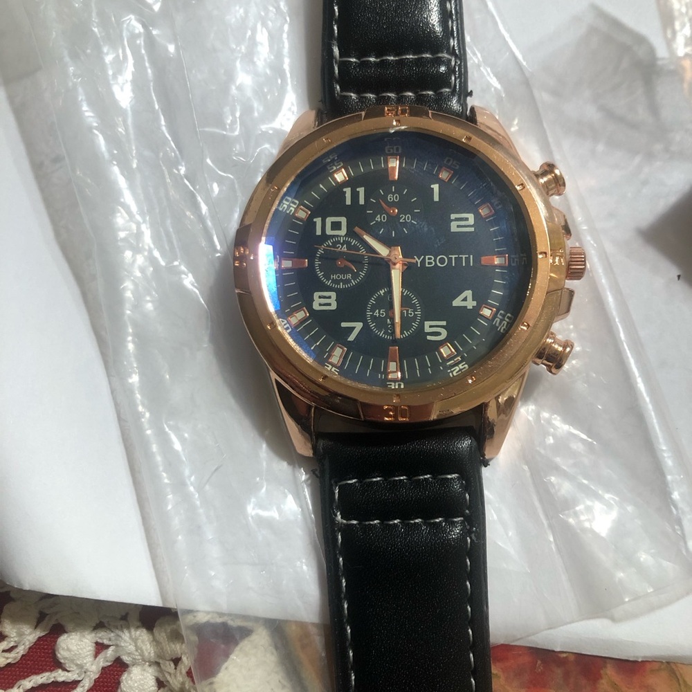 BYBOTTI Black and Gold Watch